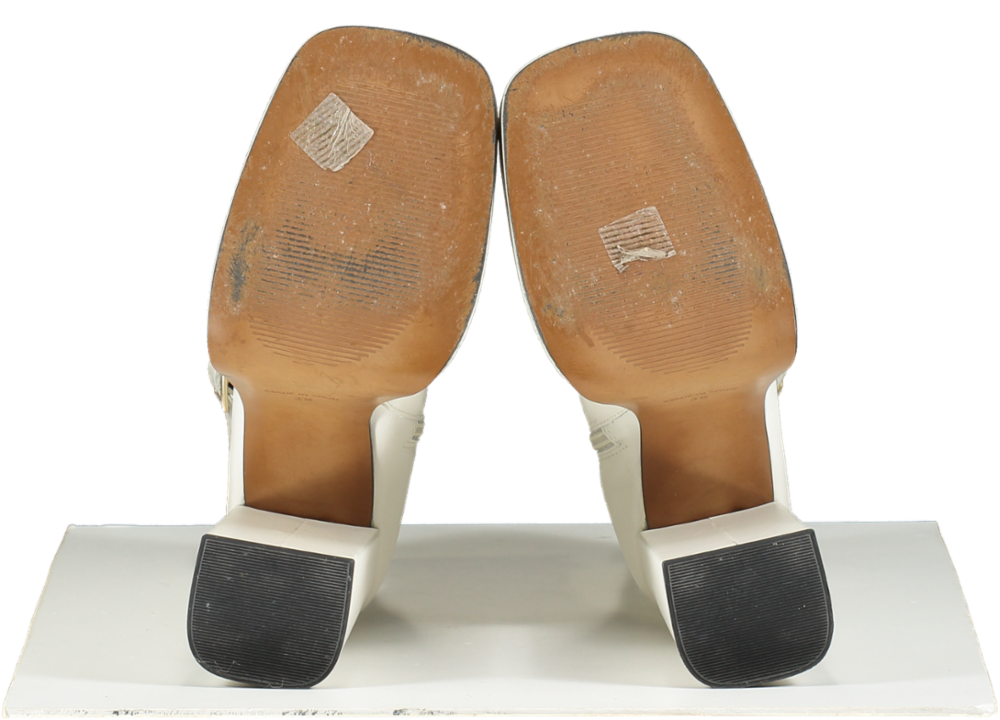 Karen Millen Cream Leather Studded Trim Platform Boot UK 5 EU 38 👠