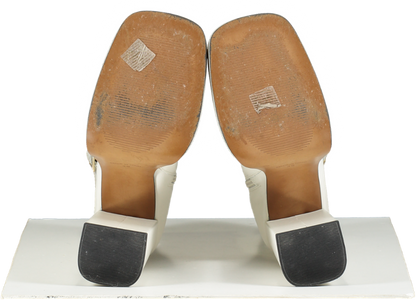 Karen Millen Cream Leather Studded Trim Platform Boot UK 5 EU 38 👠