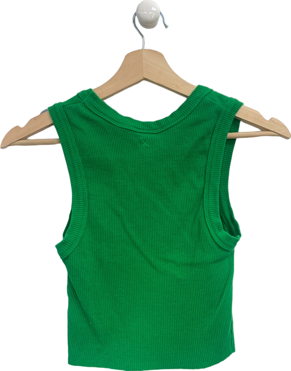 Collusion Green Ribbed Tank Top UK 8