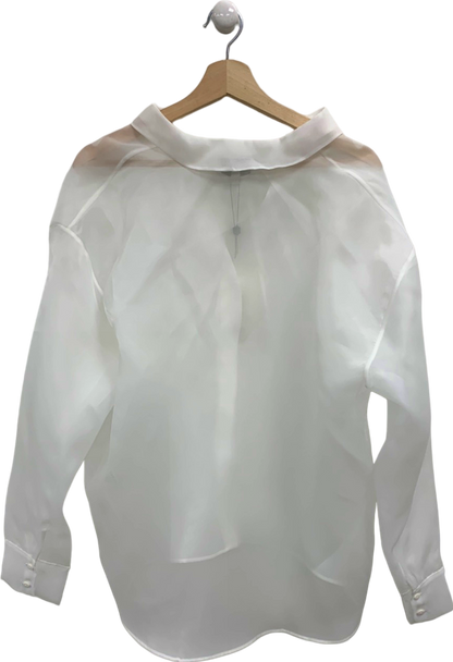 Selezza White Sheer Margot Blouse UK S