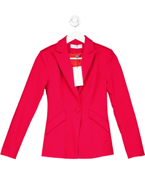 Club L Red Sarana Plunge Neck Tailored Blazer UK 8