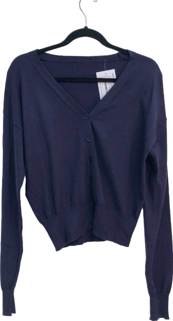 Dazy Navy Blue V-Neck Cardigan UK L