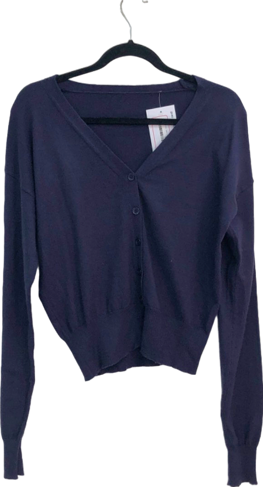 Dazy Navy Blue V-Neck Cardigan UK L