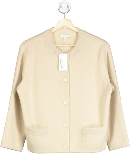 Vince Beige New Season Wool & Cashmere Blend Cardigan UK L