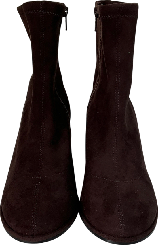 Next Brown Standard/wide Fit Forever Comfort® Ankle Sock Boots UK 4 EU 37 👠