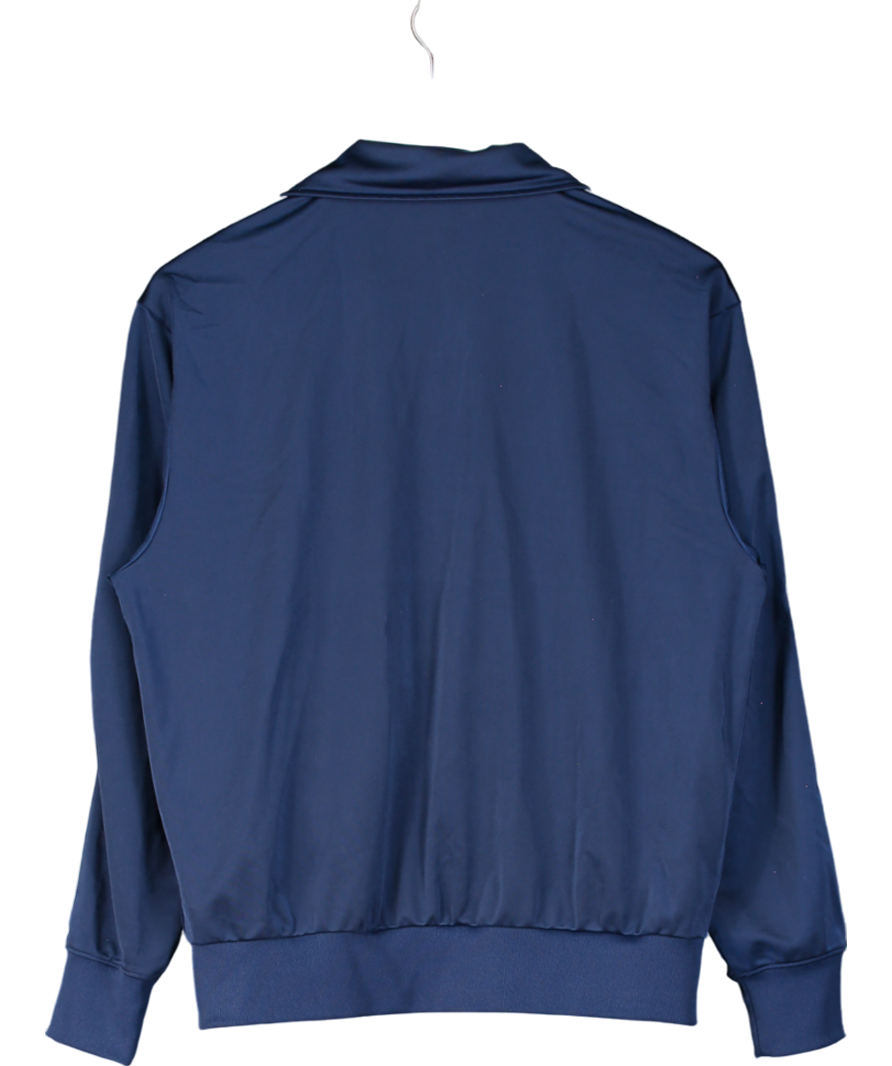 adidas Blue Woven Three Stripe Zip Track Top UK 8