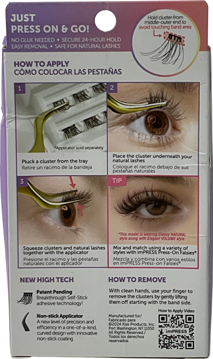 impress Impress Press On Single Lashes Edgy Wispy 12cluster