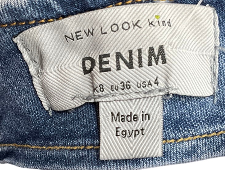 New Look Blue Denim Split Hem Maxi Skirt UK 8