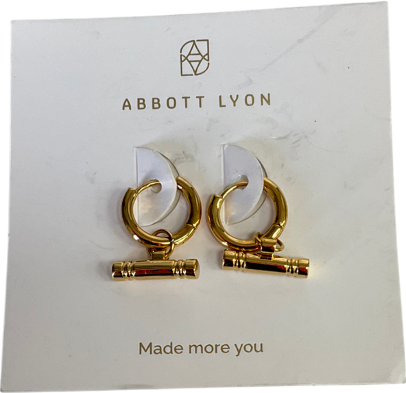 Abbott Lyon Metallic T-bar Huggie Hoop Earrings