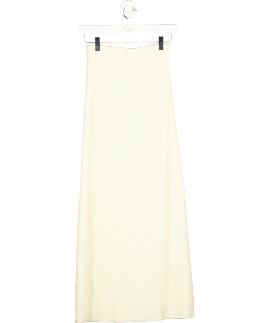 PRETTY LAVISH Cream Camille Midaxi Knit Skirt UK S