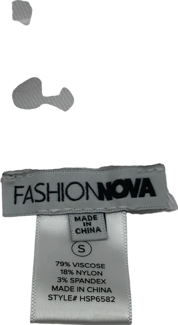 Fashion Nova White Boss Shorts UK S