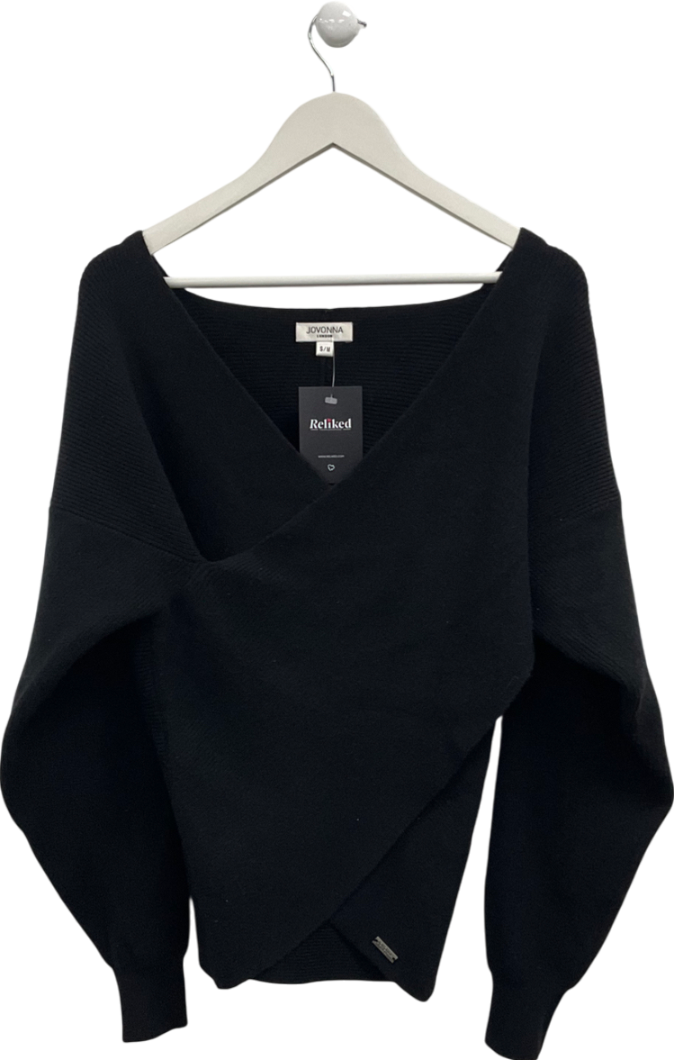 Jovonna London Black Anita Crossover Jumper UK S/M