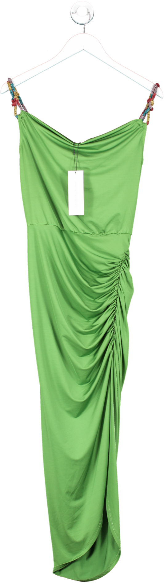 Veronica Beard Green Biava Beaded Rope Strap Dress UK XS