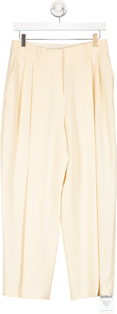 See by Chloé Cream Straight Leg Trousers UK 10