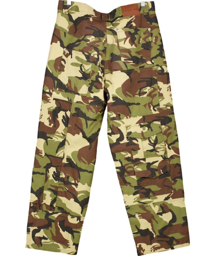 Criminal Damage Green Camo Carnaby Trousers UK M