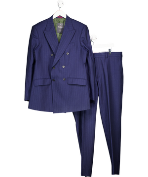 Charles Tyrwhitt Blue Stripe Suit Jacket And Trousers UK 40" CHEST