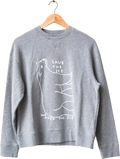 SUNSPEL X David Shrigley Grey  Polar Bear Sweatshirt UK XXS
