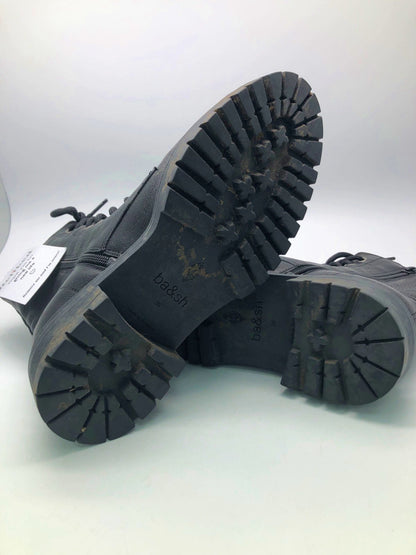 Ba&sh Black Leather Combat Boots UK 3.5 - EU 36