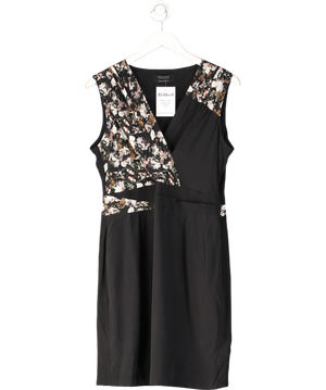 All Saints Black Azure Sleeveless Silk Dress UK 14