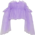 Coast Purple Lilac Mega Tulle Bardot Top UK 8
