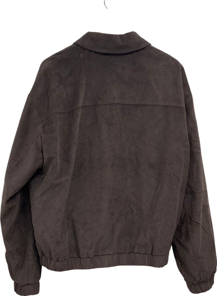 ASOS Brown Oversized Cord Harrington Jacket UK L