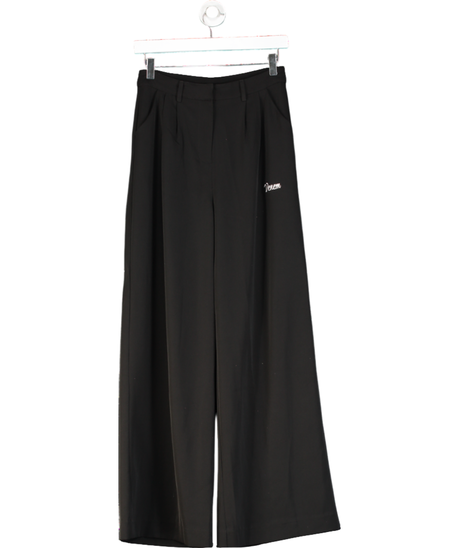 Venem 1.0 Black Wide Leg Trousers UK S