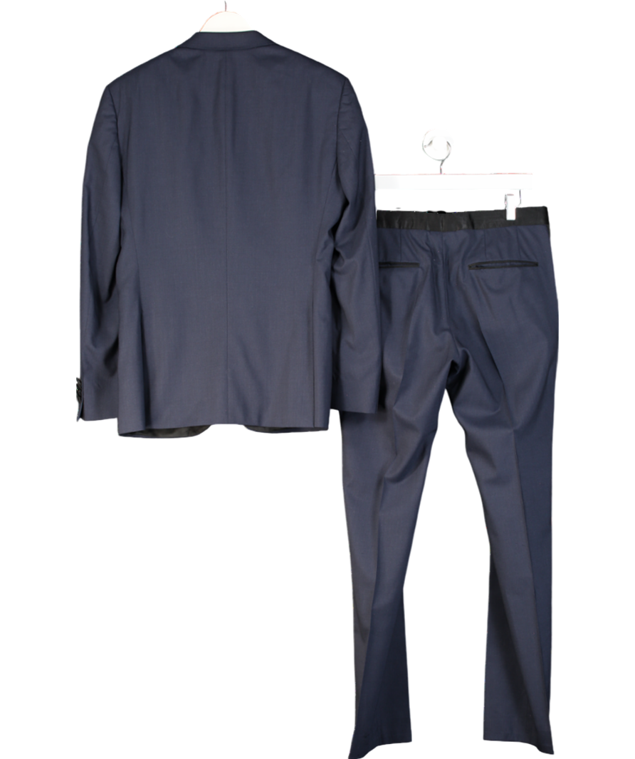 BOSS Blue Stretch Wool Two Piece Suit UK 38" CHEST