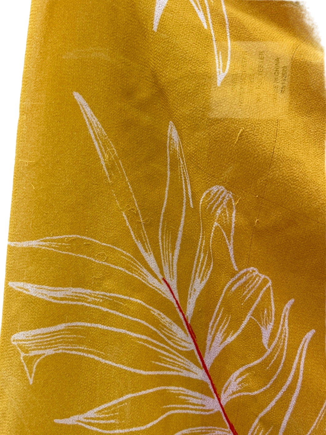 Camila Coelho Mustard Palm Print Wrap Skirt UK 4