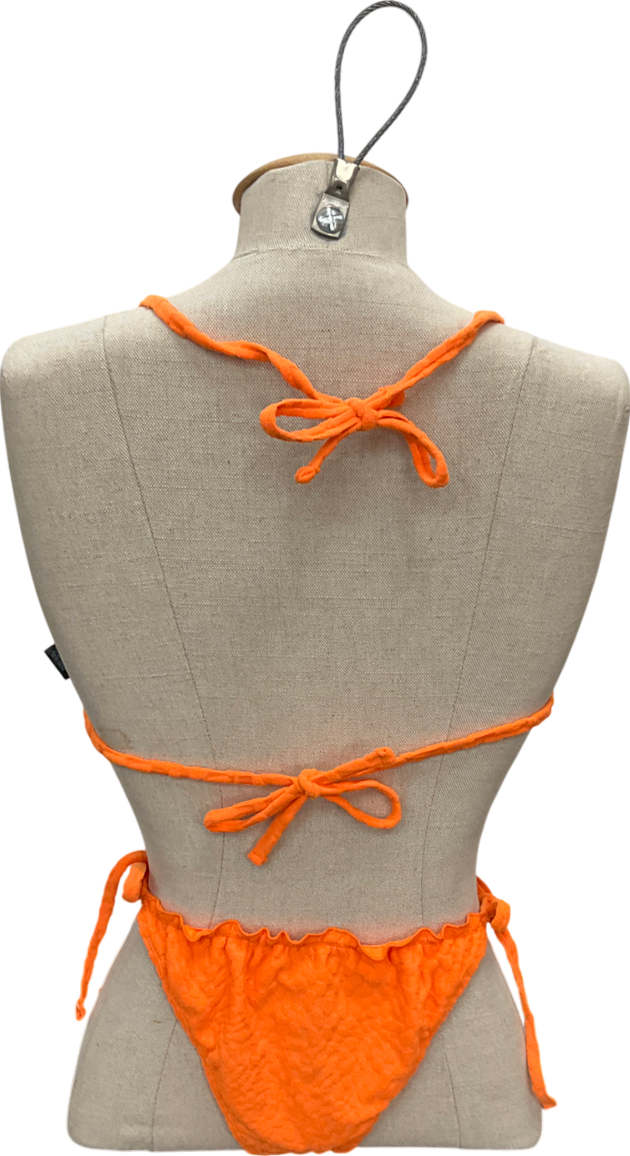 ASOS Orange Tie Side Bikini Set UK 10