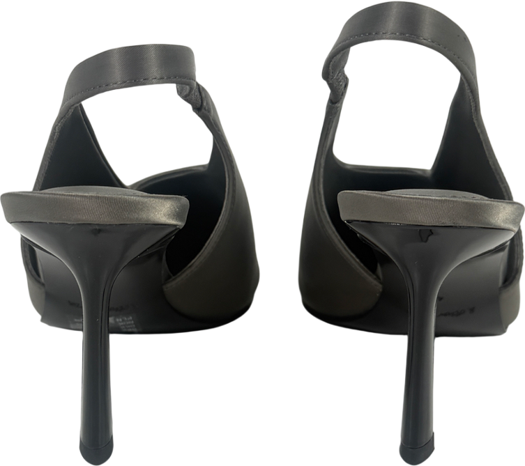 & Other Stories Grey Satin Slingback Pumps UK 7 EU 40