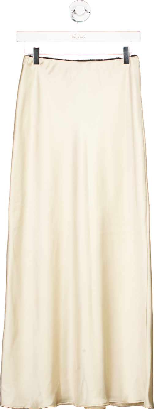 New Look Beige Brie Bow Satin Skirt UK 10
