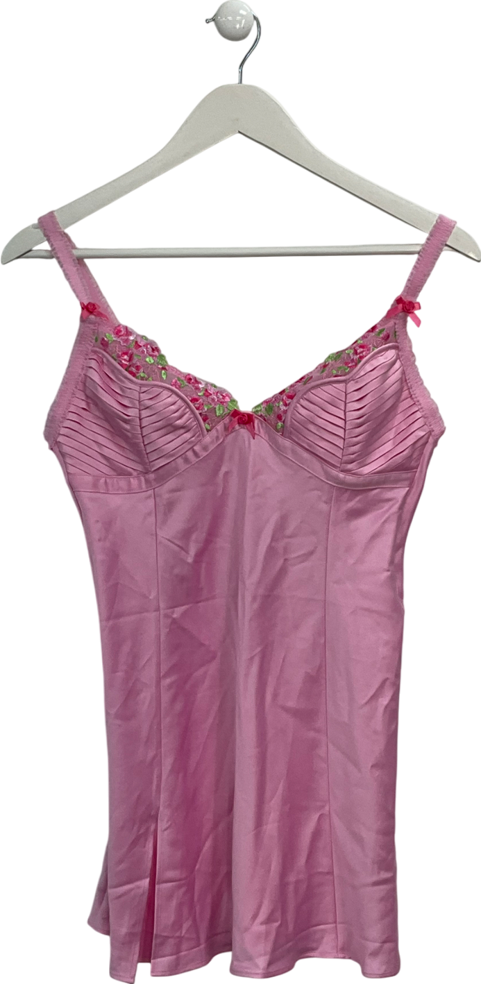 Lounge Underwear Pink Eden Slip Dress And Thong UK XS