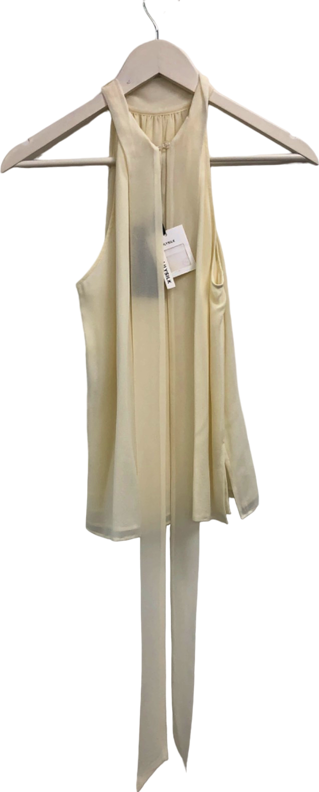 LILYSILK Cream Sleeveless Blouse UK 6