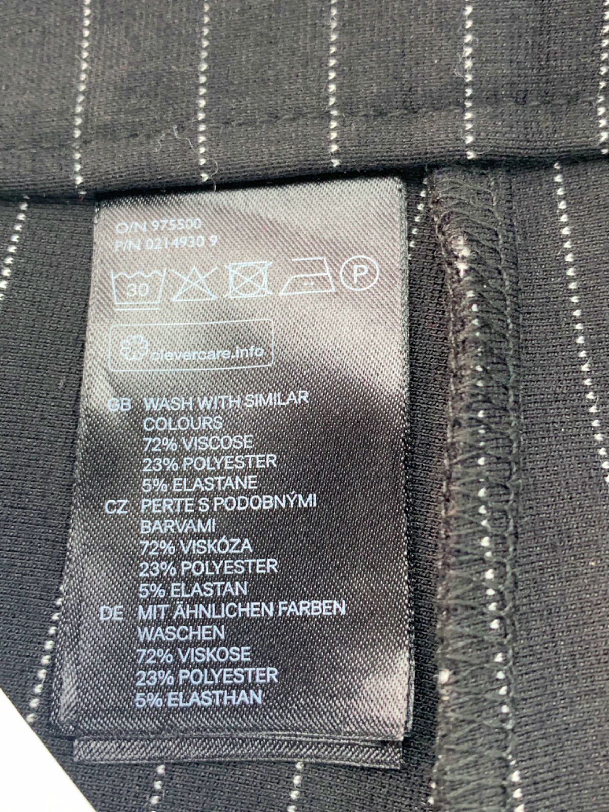 H&M Navy Pinstripe Flared Skirt UK 8