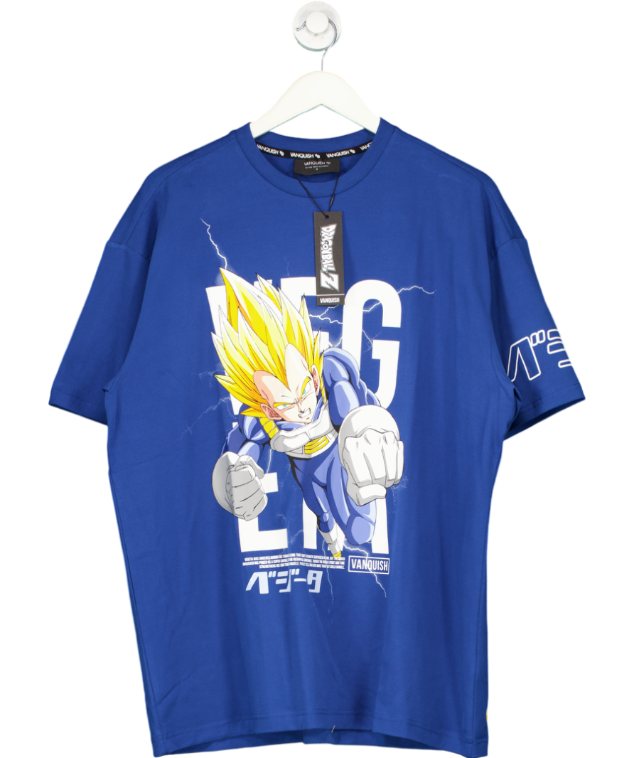 Vanquish Blue Dbz Cs Vegeta Oversized T Shirt UK M