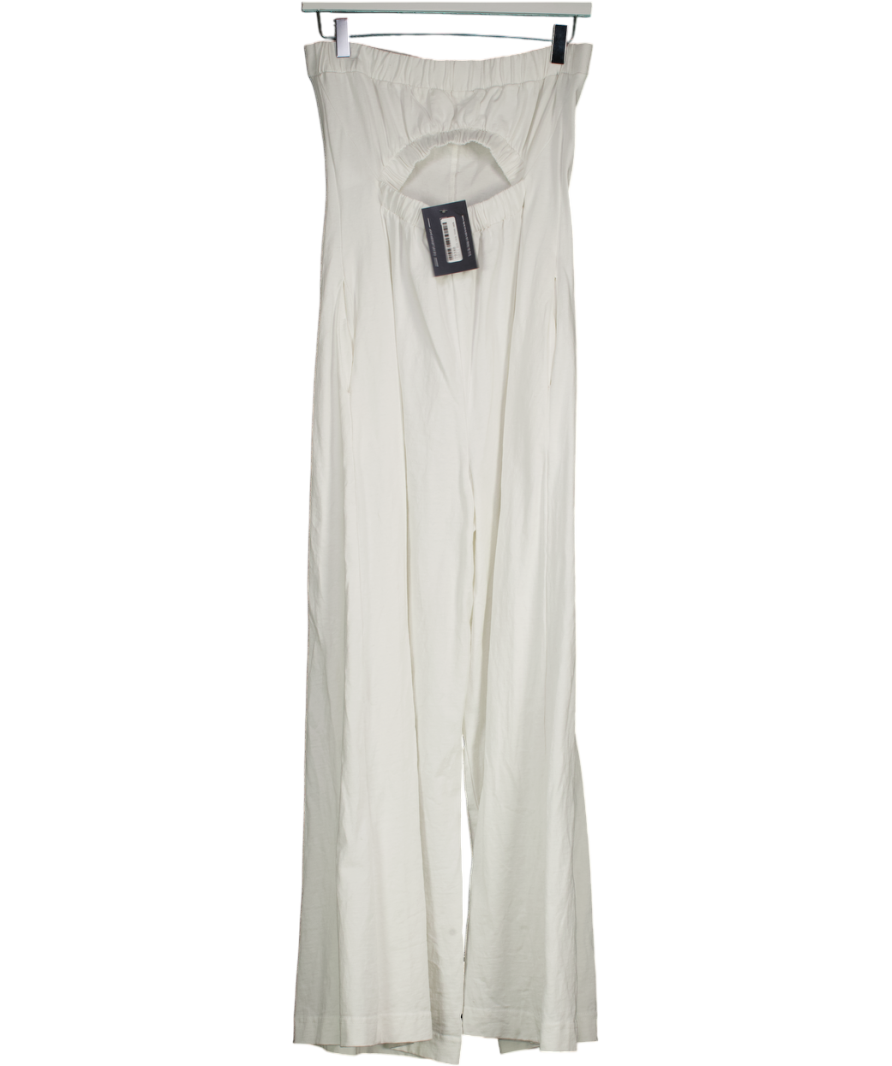 Free People Beach White Bandeau Wide Leg Jumpsuit UK S
