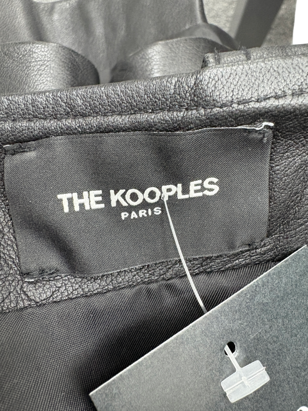 The Kooples Black Belted Leather Mini Skirt UK 8