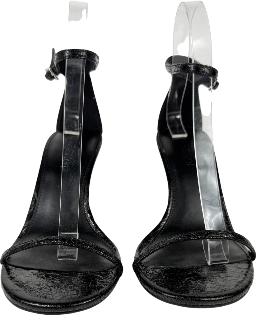 Topshop Black Alexi 2 Part Heeled Sandal UK 4 EU 37