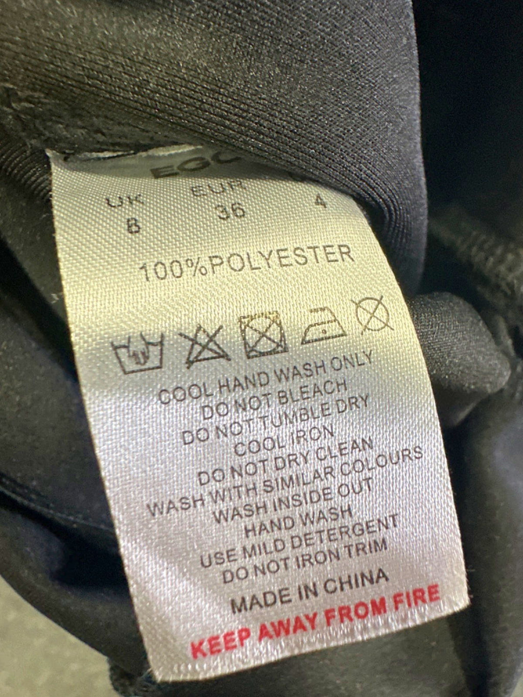 EGO Black Plunge Lace Up Detail Flared Jumpsuit UK 8