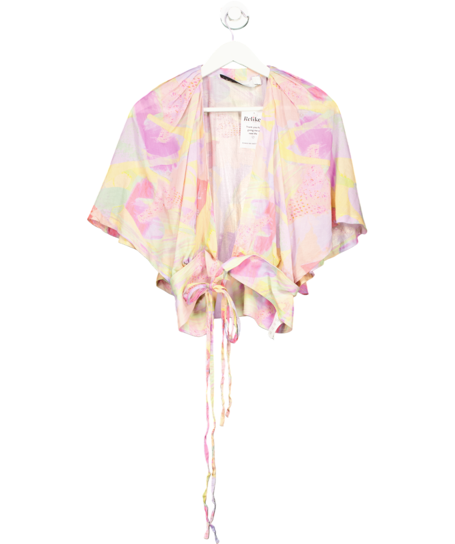 IRO Purple Pastel Wrap Top UK 6