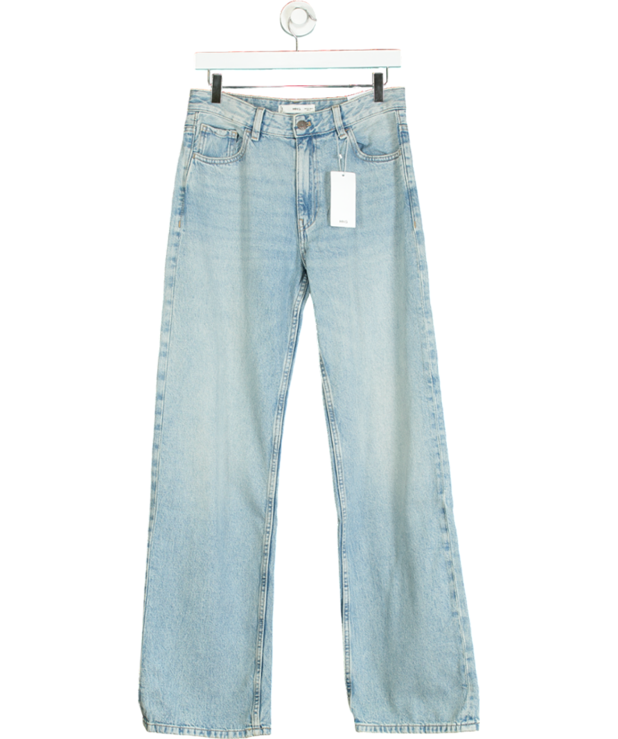 MANGO Blue Miami Medium-rise Straight-fit Jeans UK 8