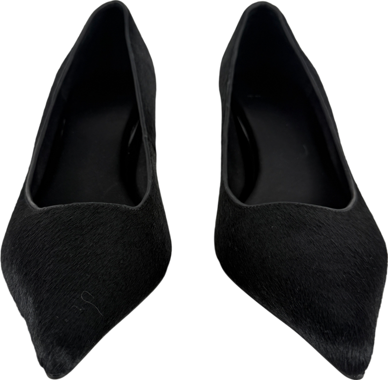 M&S x 16ARLINGTON Black  Pony Hair Stiletto Heels UK 5 EU 38 👠