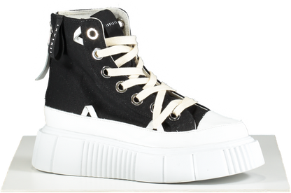 INUIKII Black Platform High-Top Sneakers UK7