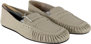 H&M Premium Cream Leather Loafers UK 3 EU 36