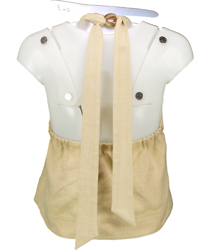 Sezane Beige Lelio Halterneck Top UK 10