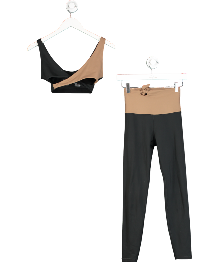 Nubyen Black Bel-air Heights Bra And Leggings UK XS