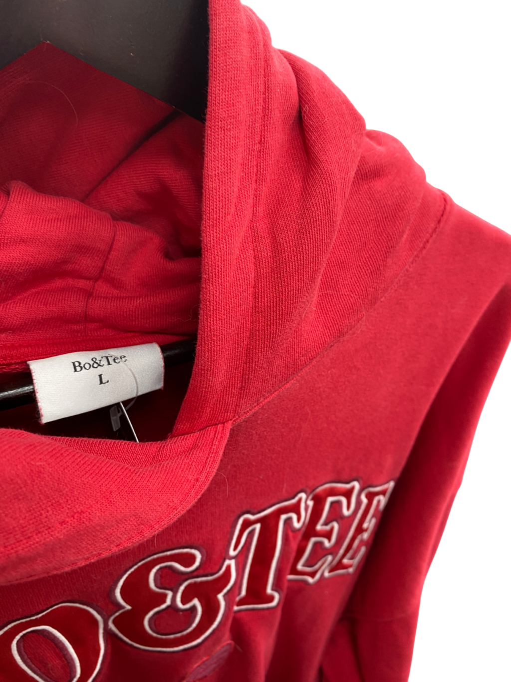 Bo + Tee Red Oversized Hoodie UK L