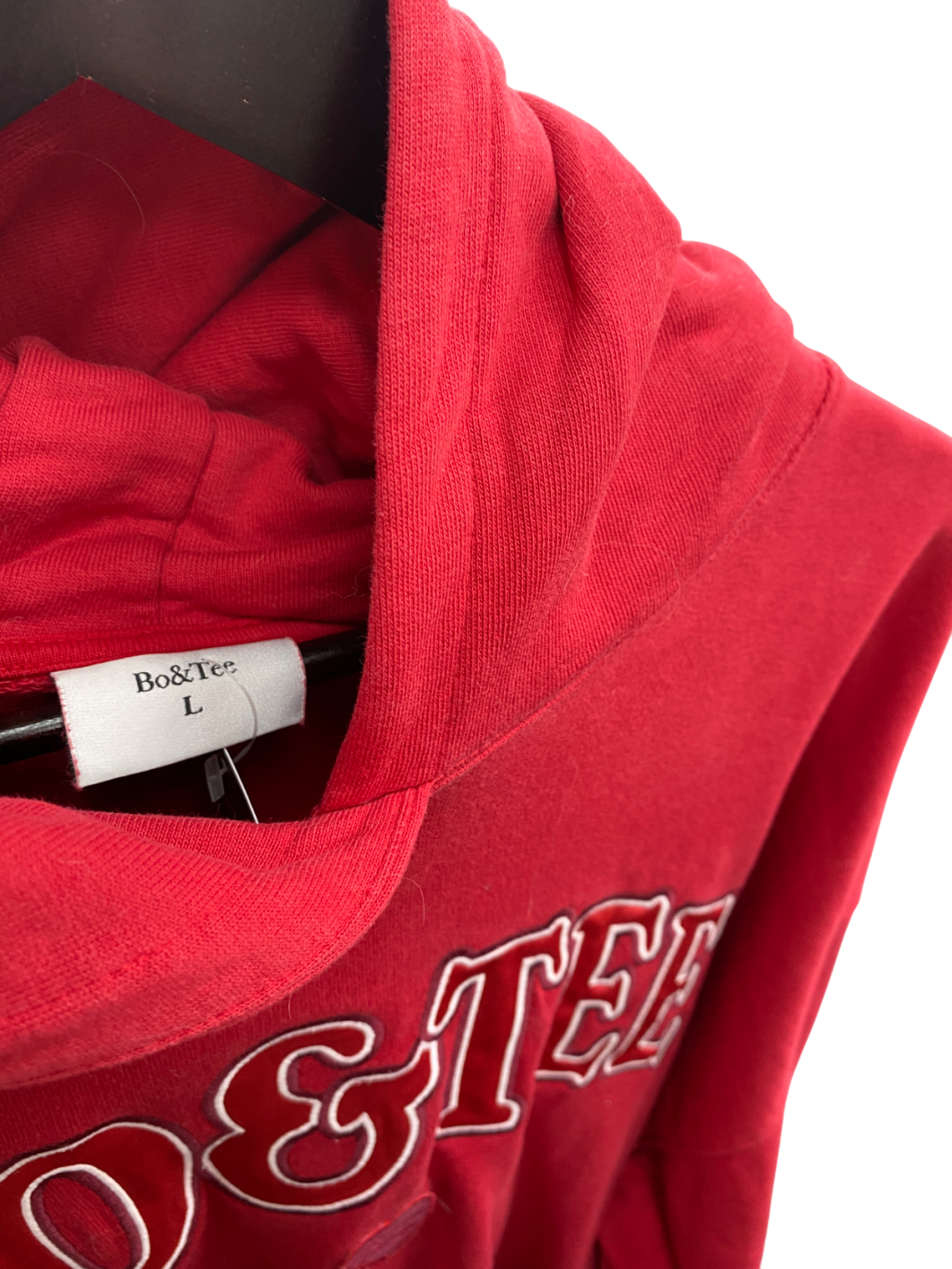 Bo + Tee Red Oversized Hoodie UK L