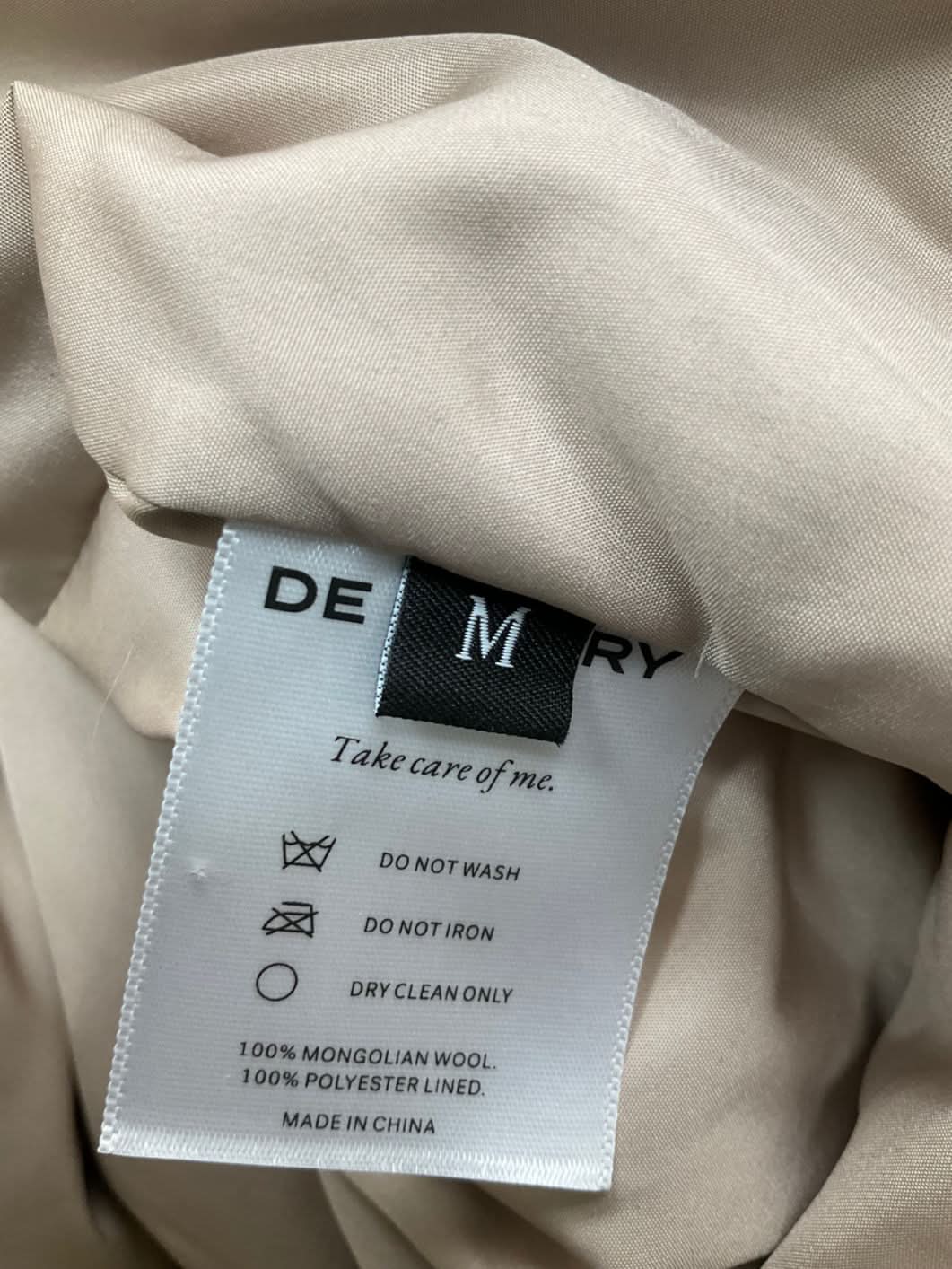 De Savary Cream Blonde Mongolian Cropped Coat UK M