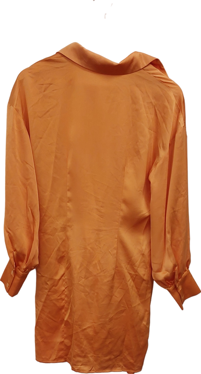 Aria Cove Orange Jessica Shirt Dress UK 8